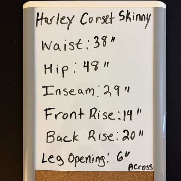 City Chic Plus Size Harley Corset Skinny Jeans, Size 20 Short Dark Rinse— NWOT - Picture 14 of 14